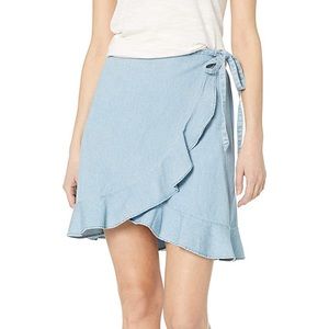 Chambray light denim summer skirt